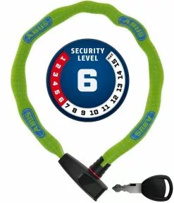 ABUS Catena 6806K/75 ...bitte Farbe Wählen -Pegasus Verkäufe Abus Kettenschloss Catena 6806 K 75B neon green gruen Securitylevel 6 4003318825149