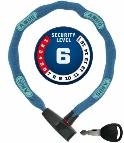ABUS Catena 6806K/85 ...bitte Farbe Wählen -Pegasus Verkäufe Abus Kettenschloss Catena 6806 K 85B neon blue blau Securitylevel 6 4003318902895