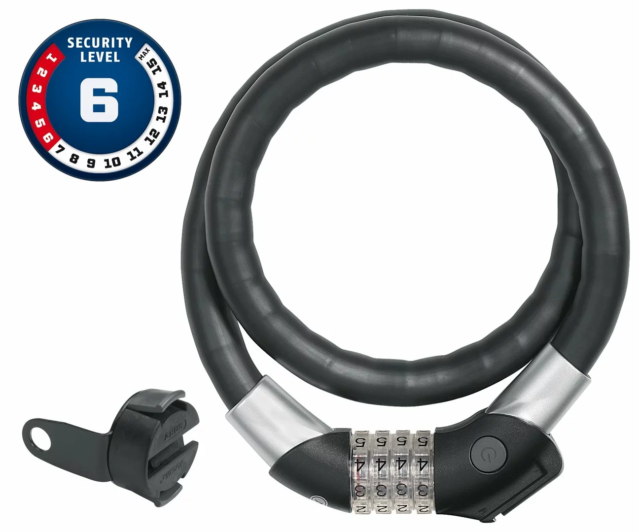 ABUS Raydo Pro Steel-O-Flex 1460/85 Incl. KF-Sattelhalter 1 ABUS Raydo Pro Steel-O-Flex 1460/85 Incl. KF-Sattelhalter