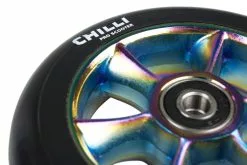 Chilli Pro Scooter Ersatzrolle Wheel Turbo 110mm Black PU / Rainbow Core 5 Chilli Pro Scooter Ersatzrolle Wheel Turbo 110mm Black PU / Rainbow Core -Pegasus Verkäufe C 1034 RBb